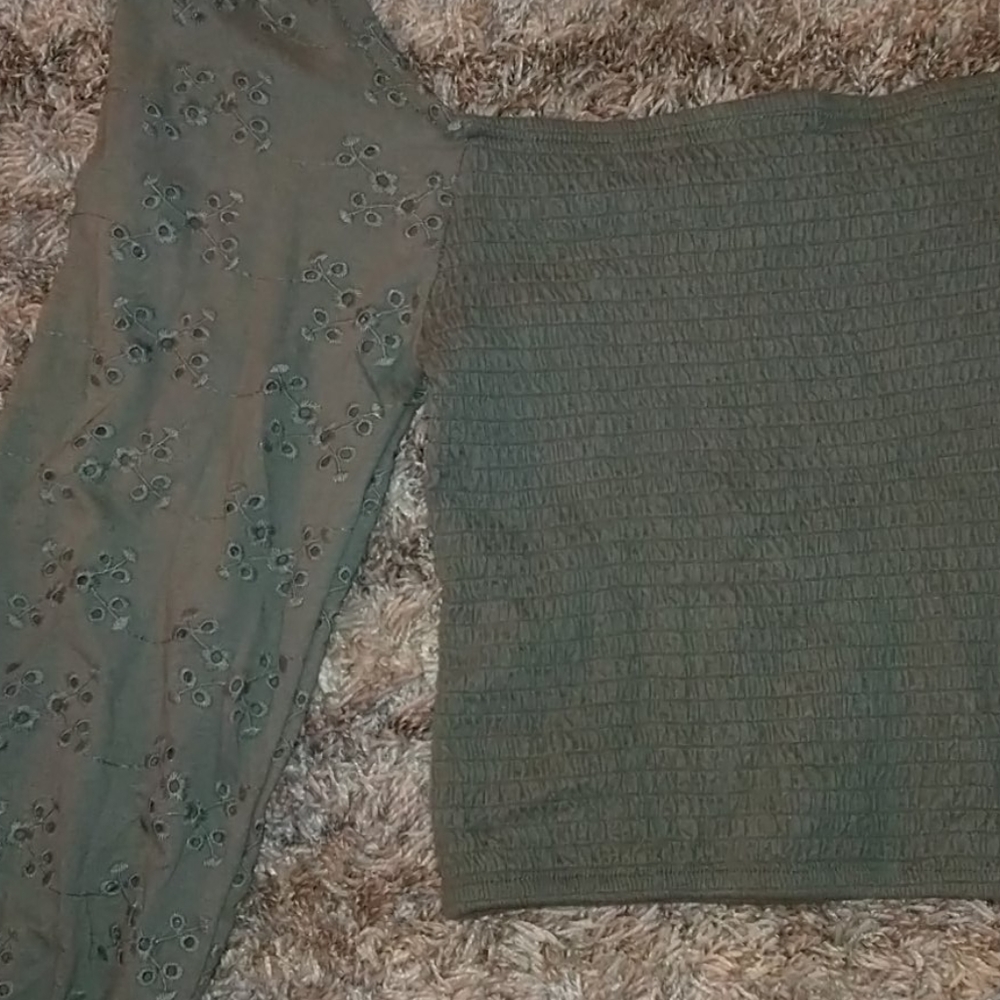 NWOT Orange Kiss 3/4 Sleeve Crop Top - Picture 2 of 4